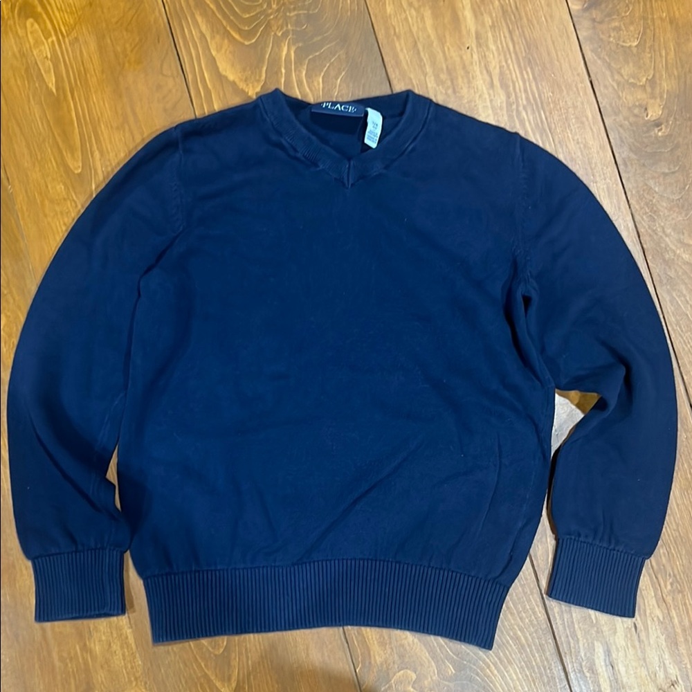 Navy Blue V-Neck Sweater